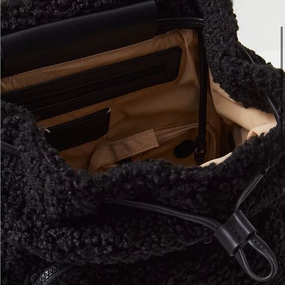 Caraa x Free People Sherpa Small Cirrus Backpack in black main image 7